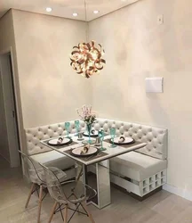 Wall Of The Dining Area In A Small Kitchen Photo