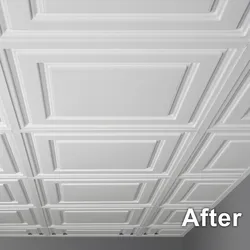 Ceiling tiles on the walls in the kitchen photo