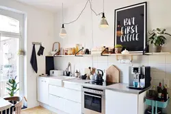 Kitchen Shelves In Scandinavian Style Photo