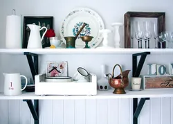 Kitchen shelves in Scandinavian style photo