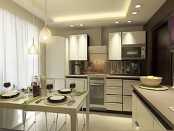 Kitchen interior sq m in modern style photo