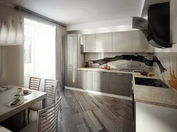 Kitchen interior sq m in modern style photo