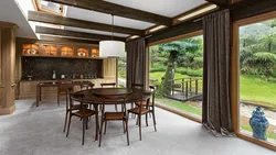 House project with kitchen, living room and terrace photo