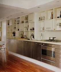 Full-wall wall cabinets in the kitchen photo