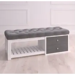 Bench for shoes in the hallway with a seat photo