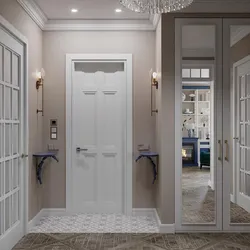 Hallway on the same wall with the front door photo