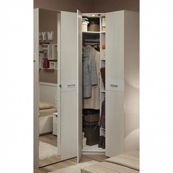 Wardrobe for linen and clothes in the living room photo