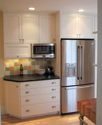 How to install a microwave and refrigerator in the kitchen photo