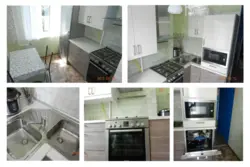 Kitchen In Khrushchev Design Photo With Dishwasher