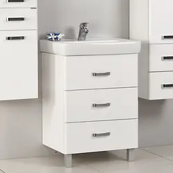 Lavabo ilə vanna otağı şkafı 60 sm fotoşəkil