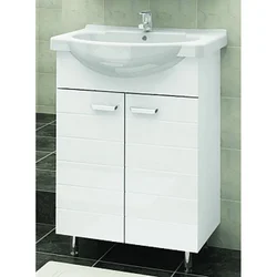 Lavabo ilə vanna otağı şkafı 60 sm fotoşəkil