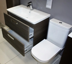 Lavabo Ilə Vanna Otağı Şkafı 60 Sm Fotoşəkil