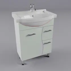 Bathroom cabinet with sink 60 cm photo
