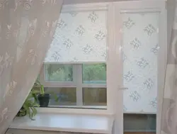 Roller Blinds For The Kitchen With A Balcony Window Photo