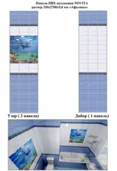 Sizes of plastic panels for bathroom walls photo