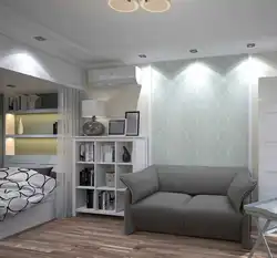 Bir çarpayılı bir mənzildə otaqların fotoşəkili