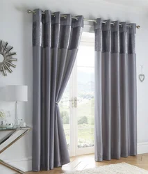 Tulle ва пардаҳо дар хоб бо grommets акс