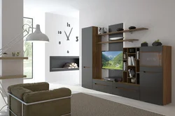 Wall in the living room fusion photo in the interior of the living room