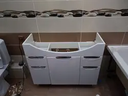 How To Install A Sink With A Cabinet In The Bathroom Photo
