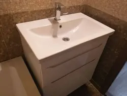 How to install a sink with a cabinet in the bathroom photo