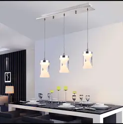 Chandeliers вимпел барои ошхона дар акс сабки муосир