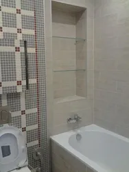 Ванна с полками из плитки или гипсокартона фото