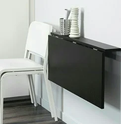 Kitchen tables photos that are attached to the wall