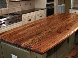 Countertop санги ҳезум назар барои акс ошхона