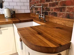 Countertop санги ҳезум назар барои акс ошхона