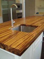 Countertop санги ҳезум назар барои акс ошхона
