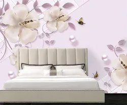 3 D Wallpaper For Bedroom Photo With Flowers