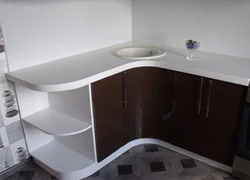 Table for a small kitchen with rounded edges photo