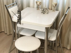 Table for a small kitchen with rounded edges photo