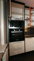 Mətbəx Sobası Və Mikrodalğalı Soba Bir Kabinet Fotoşəkilində