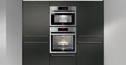 Kitchen oven and microwave in one cabinet photo