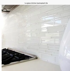 Mətbəx backsplash plitələr kənarları şəkil ilə ağ