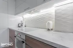 Mətbəx backsplash plitələr kənarları şəkil ilə ağ