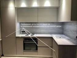 Ручкі на ўбудаваны халадзільнік фота калі кухня без ручак