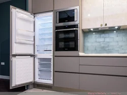 Handles for a built-in refrigerator photo if the kitchen is without handles