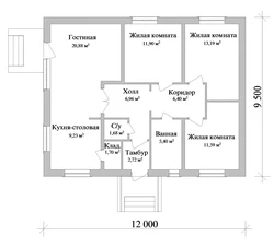 Projects of houses with two bedrooms free drawings and photos