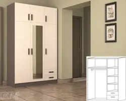 Menteşeli Qapılar Və Mezzanines Fotoşəkil Ilə Koridor Şkafları