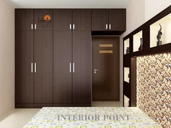 Hallway cabinets with hinged doors and mezzanines photo
