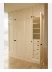 Hallway cabinets with hinged doors and mezzanines photo