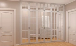 Hallway cabinets with hinged doors and mezzanines photo