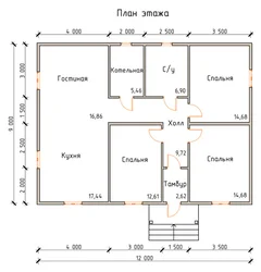 12-ден 12-ге дейінгі үйлер бір қабатты, 3 жатын бөлмесі бар фотосурет
