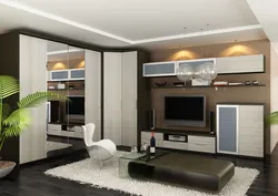 Modular living room in a modern style, full wall photo