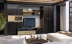 Modular living room in a modern style, full wall photo