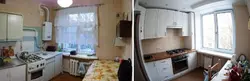 Kitchen renovation in Khrushchevka photos before and after 6 quarters