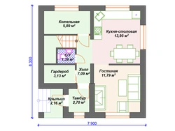 House layout 8 by 8 one-story with one bedroom photo