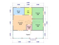 House layout 8 by 8 one-story with one bedroom photo